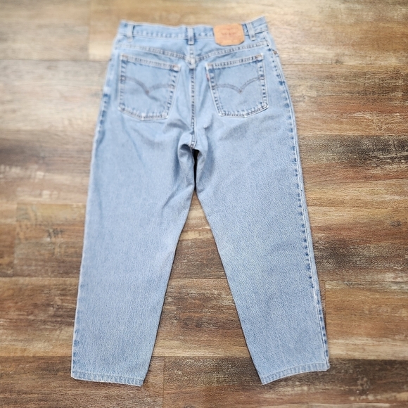RARE Vintage 80s Levi's 550 Jeans High Waist Relaxed Fit Tapered Leg SZ 14 MIS - Picture 7 of 9